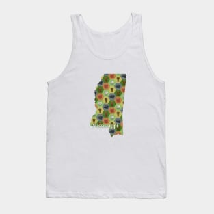 Mississippi State Map Board Games Tank Top